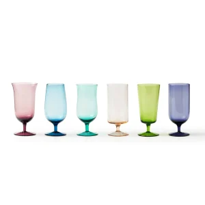 Bitossi Home Set 6 Bicchieri Birra Forme Assortite- Bicchieri