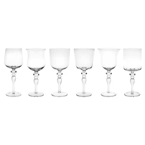 Bitossi Home Set 6 Calici Stelo Lavorato Forme Assortite- Bicchieri