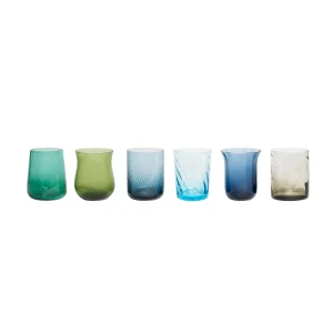 Bitossi Home Set 6 Tumbler - Texture Nuances Blu/Verde- Bicchieri