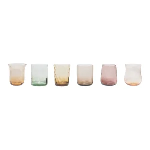 Bitossi Home Set 6 Tumbler - Texture Nuance Ambra/Rosa- Bicchieri