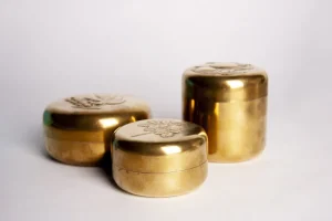 Bitossi Home Tris Scatoline Ottone Decoro Frutta- Accessori